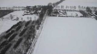 preview picture of video 'Uit de lucht: Drenthe in de sneeuw (1)'