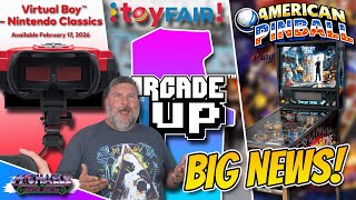 Arcade1Up NY Toy Fair 2026 Reveal, American Pinball Williams Reimagined & Virtual Boy Lineup!