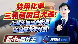 特用化學三晃連兩日大漲 ! 上銀大銀微的大漲主因是多元發展 !#新應材 #台特化 #三晃 #永光 #大銀微 #上銀｜股市勝投王｜陳韋廷 (圖)