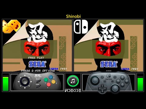 Shinobi (Neo Geo CD vs Switch) Real Hardware Comparison