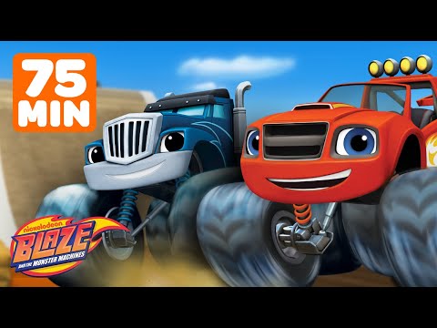 Blaze and the Monster Machines Ultimate RACES! ???????? | 75 Minutes | Blaze and the Monster Machines