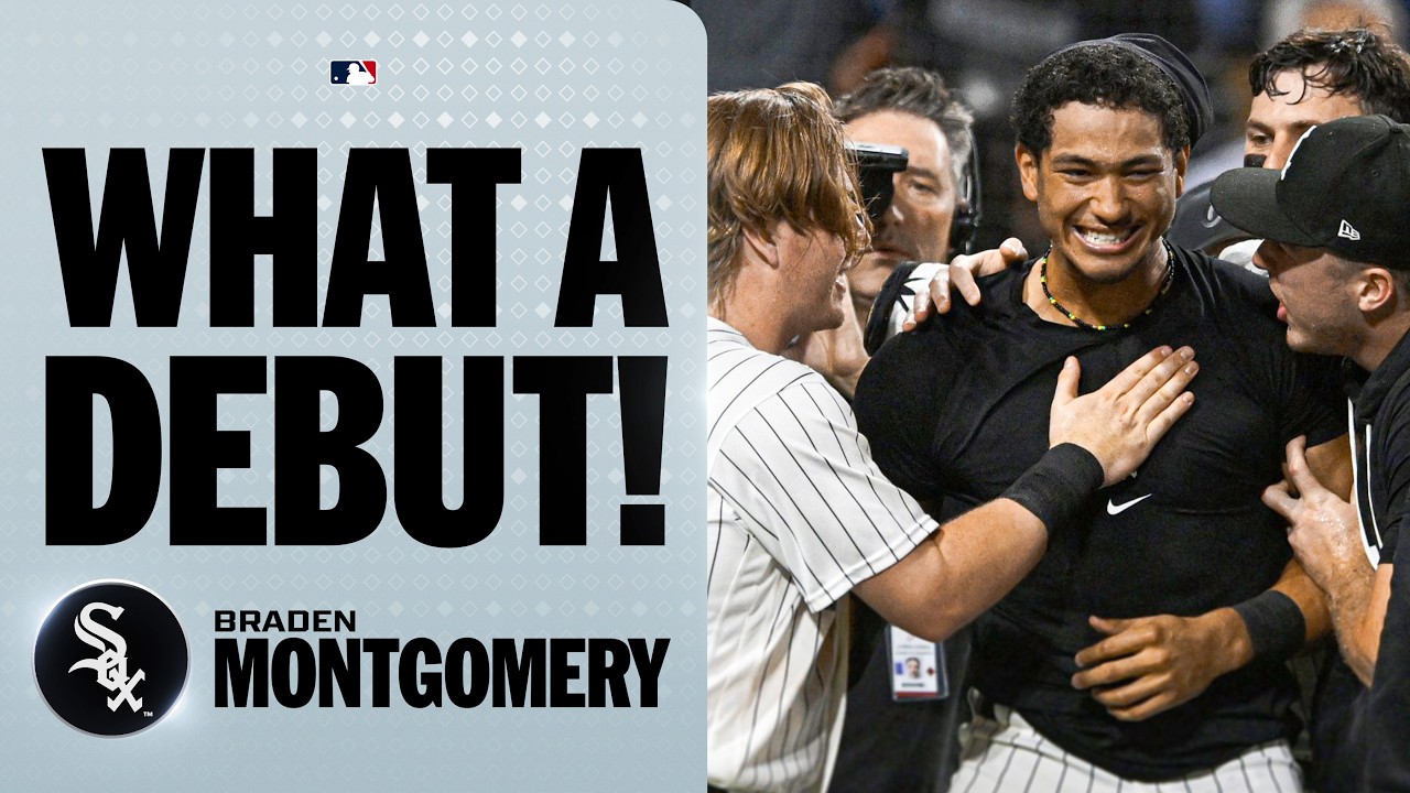 Full day of Braden Montgomery's DREAM DEBUT (Walk-off homer, first AB, first hit for White Sox!)