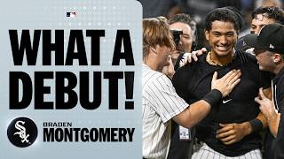 Full day of Braden Montgomery's DREAM DEBUT (Walk-off homer, first AB, first hit for White Sox!)