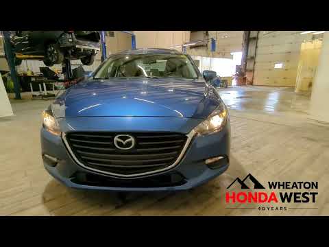 2017 Mazda Mazda3 4dr Sdn Auto GS in Deep Crystal Blue Mica for sale at Wheaton Honda West in Calgary, AB