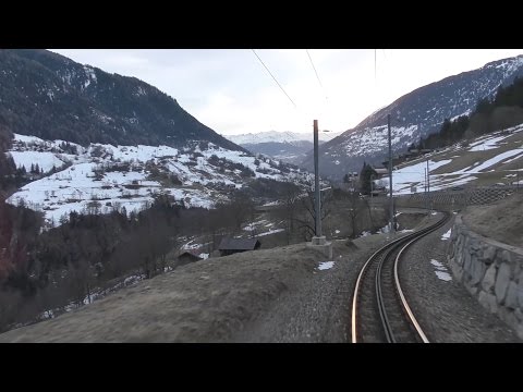 Cab ride MGB Biel (Goms) - Brig part 2 Fiesch - Brig