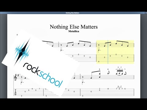 Nothing Else Matters Rockschool Grade 4 Acoustic Guitar