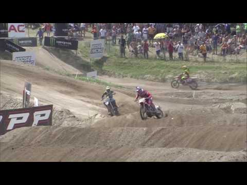 Jeremy Van Horebeek passes Evgeny Bobryshev FULLBACK MXGP of Lombardia - Italy MXGP Race 1