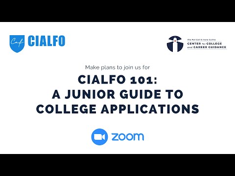 Cialfo 101: A Junior Guide to College Applications - YouTube