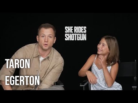 Taron Egerton & Ana Sophia Heger get into She Rides Shotgun & Taron talks superhero roles