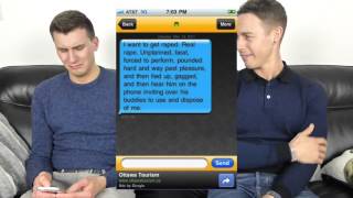 GAY COUPLES REACT TO GRINDR MESSAGES | LGBT 2015 | Life Gets Better Together 2015
