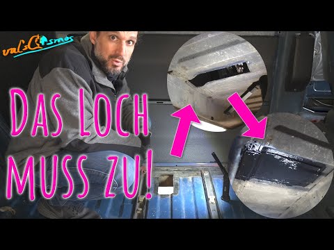 Loch im Boden verschließen - VW Bus T3 Camper Innenraum Restauration Teil 42