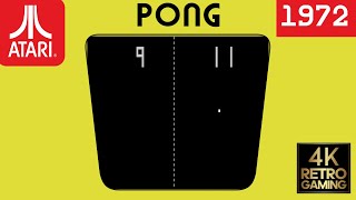 Pong Arcade ( Atari 1972 ) 4k Gameplay