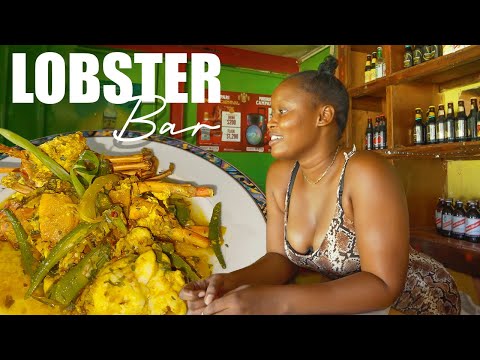 Amazing Spicy Lobster in Country Bar | Jamaican Street Food