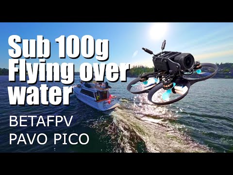 Sub 100g Betafpv Pavo Pico over water, chasing speedboat and yacht Cates Park North Vancouver