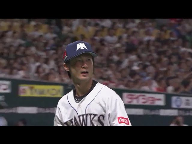 【8回表】投手陣の好投に野手も応える!! ホークス・明石が横っ跳びで堅守!! 2018/9/9 H-Bs