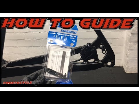 Shimano Flat Mount Caliper Adapter 140mm to 160mm Disc Fitting Guide