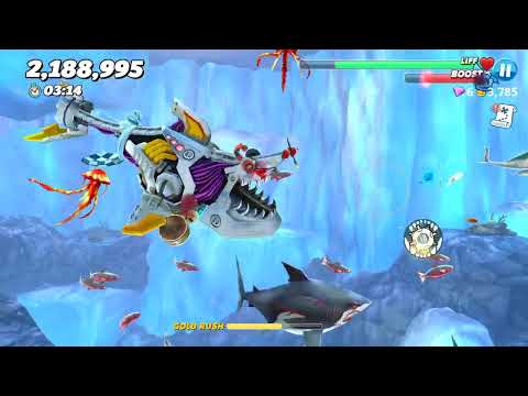 Hungry Shark world : robo shark full game play