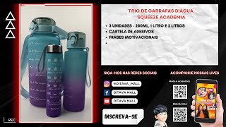 Trio De Garrafas D'água Squeeze Academia