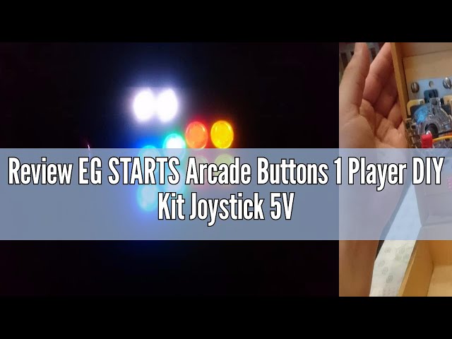 Vídeo relacionado con EG STARTS 1 jugador LED Arcade Games Ellipse Oval Style Bat Joystick + 5V LED Arcade Buttons para videojuegos Mame Raspberry Pi Arcade1up (Chrome Mix Colors)