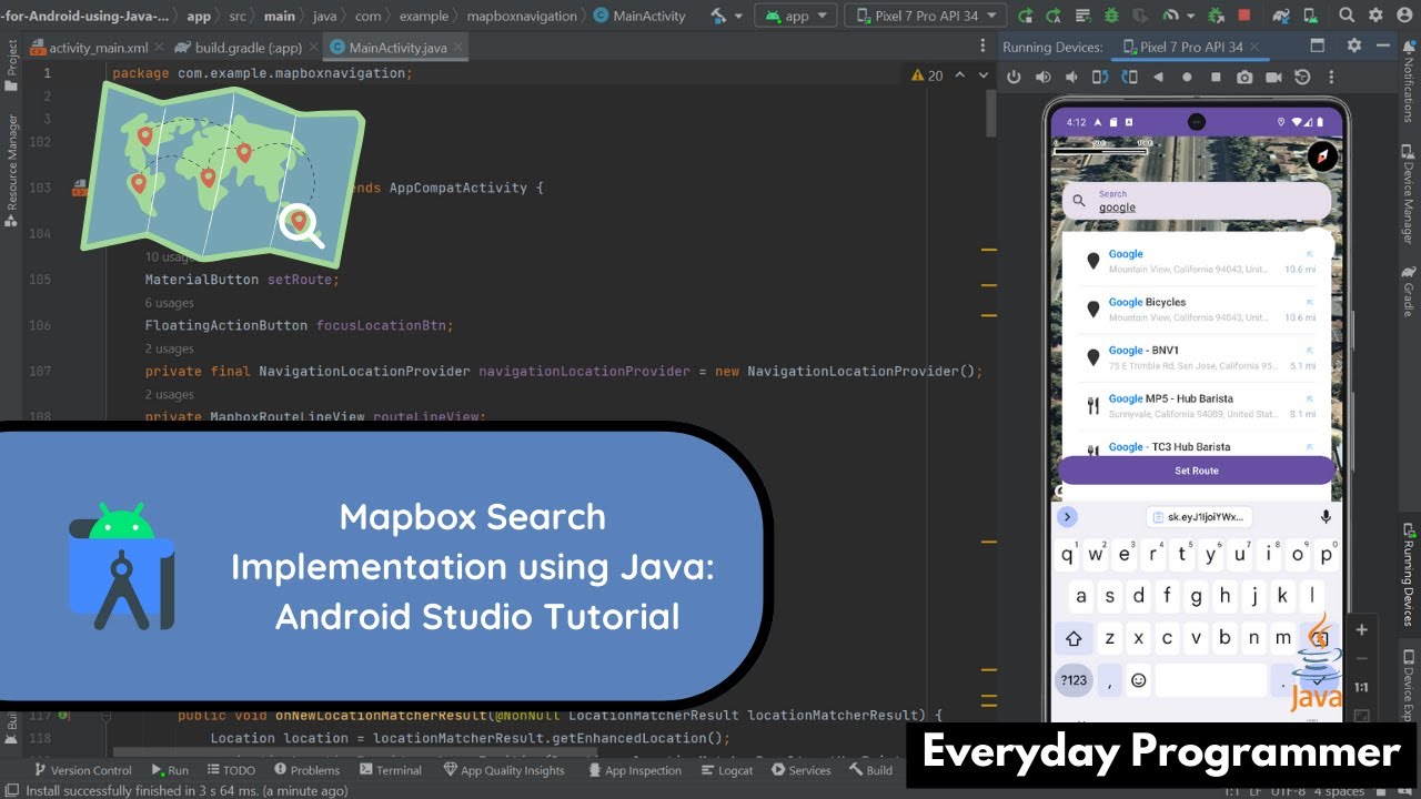 Mapbox Search Implementation in Android Studio using Java