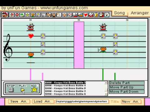Koopa Kid Boss Battle from Super Mario World on Mario Paint Composer