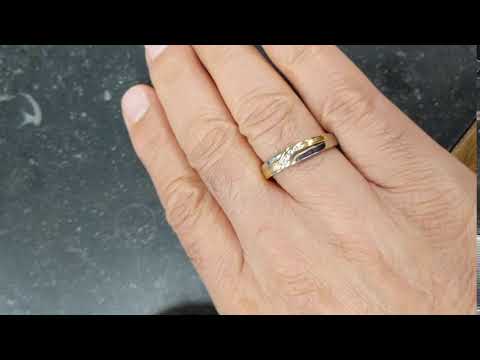 0.13 Ct. Twisted Channel Set Men’s Wedding Band in Two Tone Gold - TwoBirch TB-GR-0039-TT-B