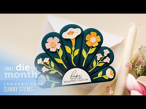 Spellbinders January 2026 Small Die of the Month – Sunny Stems