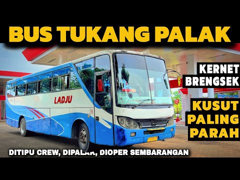 "DITIPU CREW, DIPALAK TARIF & DIOPER DITENGAH JALAN ‼️" | Trip Report Kusut Naik Bus LADJU Bumel