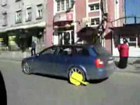 Rijden met een wielklem