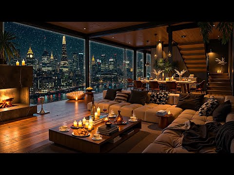 Peaceful Winter Night Vibes ❄ Luxury Apartment in London with Smooth Jazz Saxophone for Relaxation