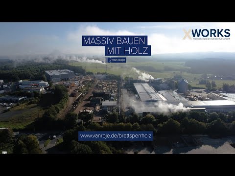 Massiv Bauen mit Holz - Produktion XWORKS Brettsperrholz bei van Roje