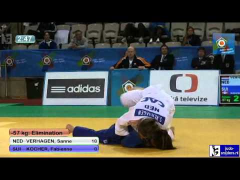 Judo 2012 European Championship U23 Prague: Verhagen (NED) - Kocher (SUI) [-57kg]