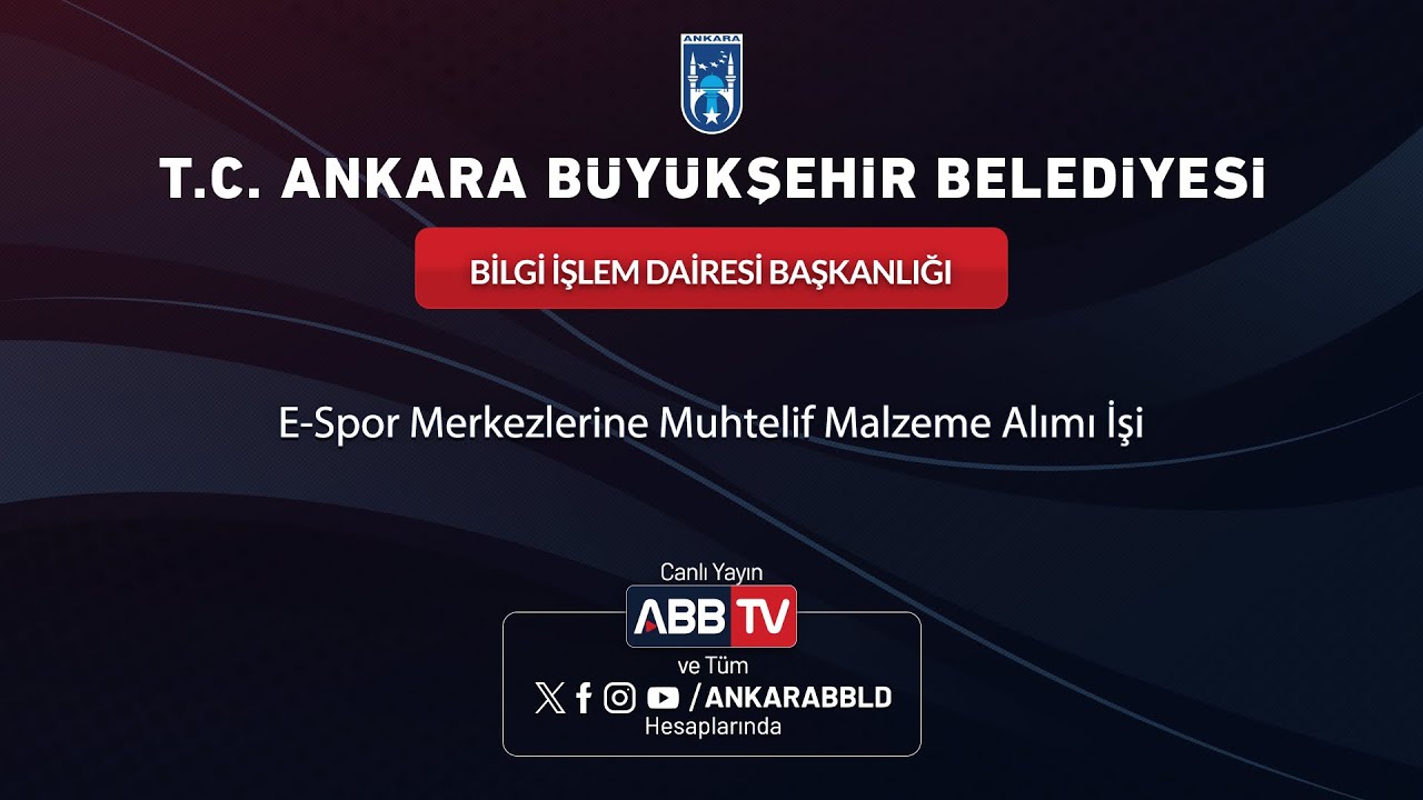 BİLGİ İŞLEM DAİRESİ BAŞKANLIĞI - E-Spor Merkezlerine Muhtelif Malzeme Alımı İşi