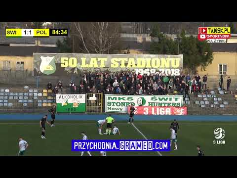 tv.nsk.pl [kibice gosp] MKS Świt Nowy Dwór Maz. - Polonia Warszawa SA 1:1 (1:0) 2022-04-13 g. 17:00