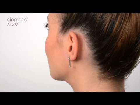 H3463 - Small Drop Earrings 0.20CT Diamond 9K White Gold