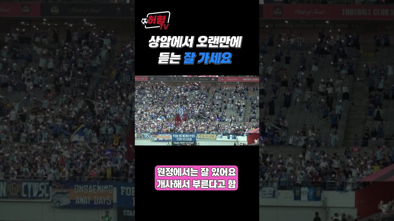 상암에서 오랜만에 듣는 울산 잘 가세요  #k리그 #축구 #fc서울 #울산hd