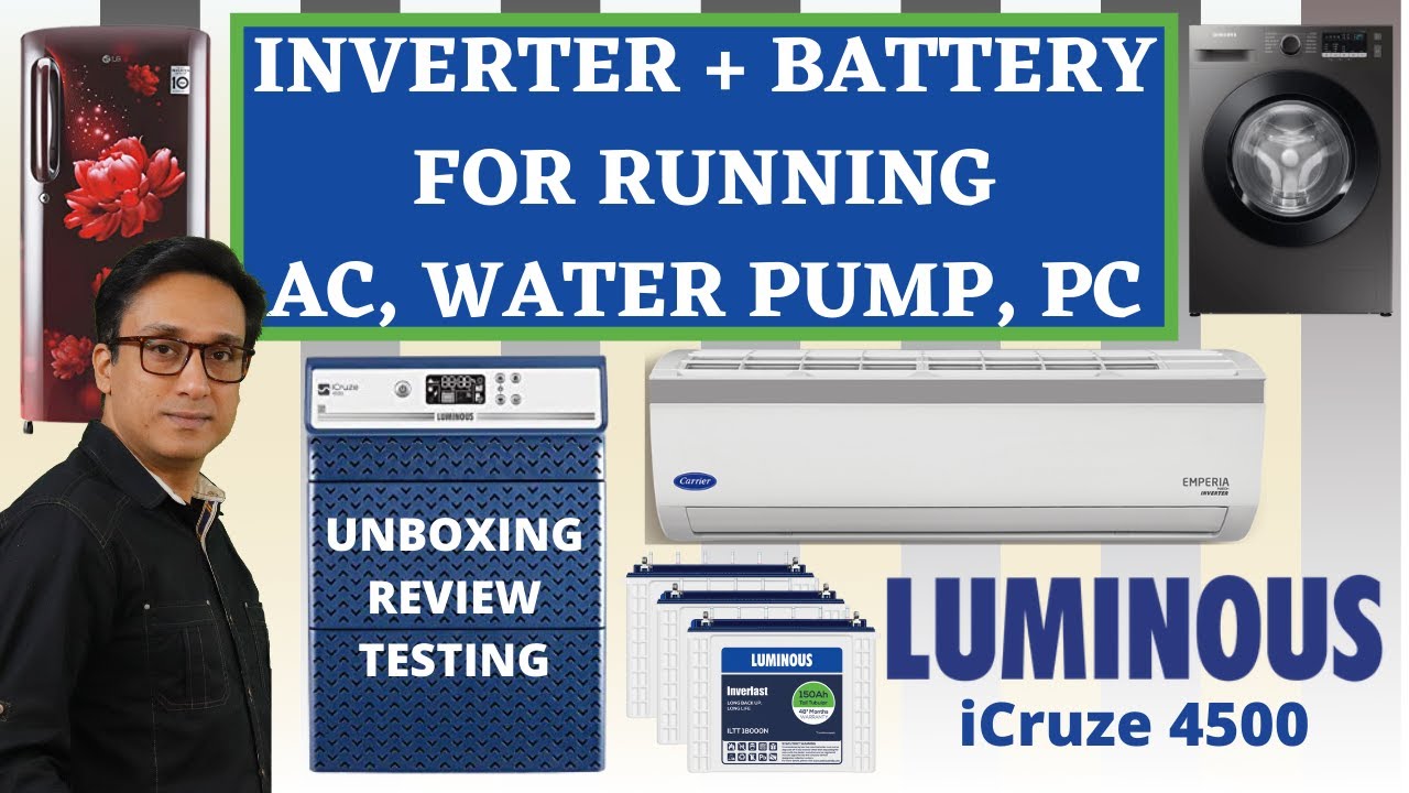 Best Inverter For Home In India 🇮🇳 Luminous iCruze 4500 ⚡ Best Inverter Battery in India 2021