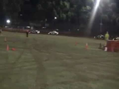 TRENT WILSON & TIM O'SHAY CRASH IN A HEAT OF THE NSSS SUPER SEDANS AT KINGAROY