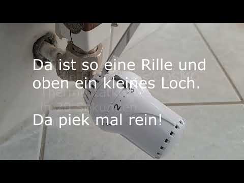 Entfernen der Blende des COSMO-Thermostatventils in 20 Sekunden