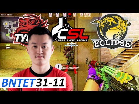 BnTeT 31-11 POV / TyLoo vs Eclipse / Mirage / CS:GO Super League 2017 - Spring