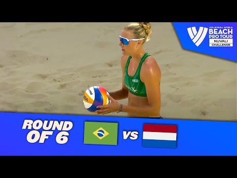 Tainá/Andressa vs. Sonneville/Piersma B, - Round of 6 Highlights | Nuvali 2024 #BeachProTour