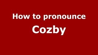 How to pronounce Cozby
