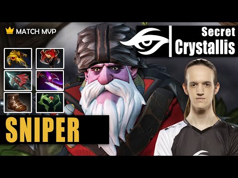 Sniper Safelane | Secret.Crystallis | 7.32D SNIPER HARD CARRY JUST SHOOT | 7.32d Gameplay Highlight