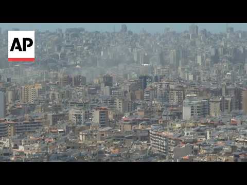 Smoke rises as Israel strikes a suburb in Beirut, Lebanon