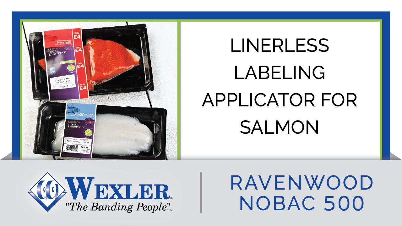Linerless Label Applicator: Salmon Application - Ravenwood Nobac 500 Applicator