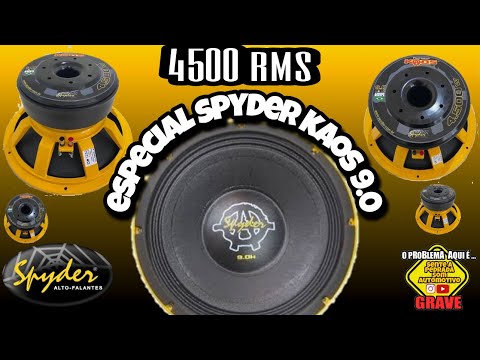 ESPECIAL ALTO FALANTE SPYDER KAOS EVOLUTION 9.0/SENTE A PEDRADA SOM AUTOMOTIVO