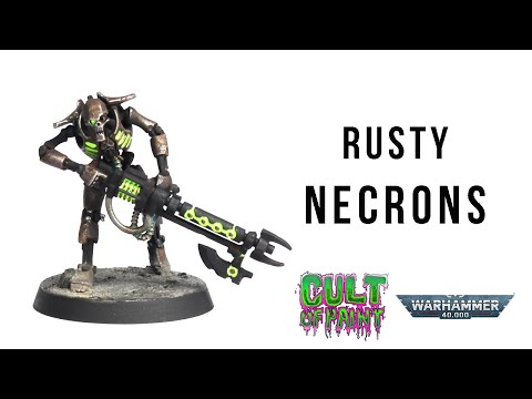 How to Paint Rusty Metal using a Necron from the 40k 9th Edition INDOMITUS boxset.