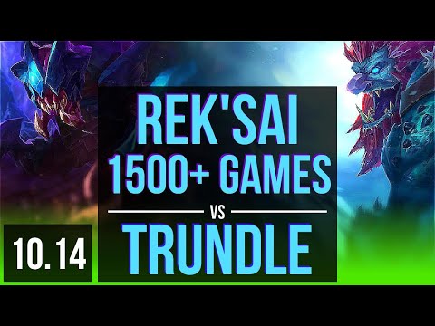 REK'SAI vs TRUNDLE (JUNGLE) | 1.8M mastery points, 1500+ games, Godlike | EUW Grandmaster | v10.14