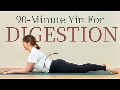 Yoga for Digestion | 90-Minute Silent Yin Yoga for Gut Health and Digestive System Boost