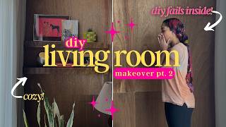 Apartment Makeover: DIY Curtains, Shelves & Thrifted Upcycles